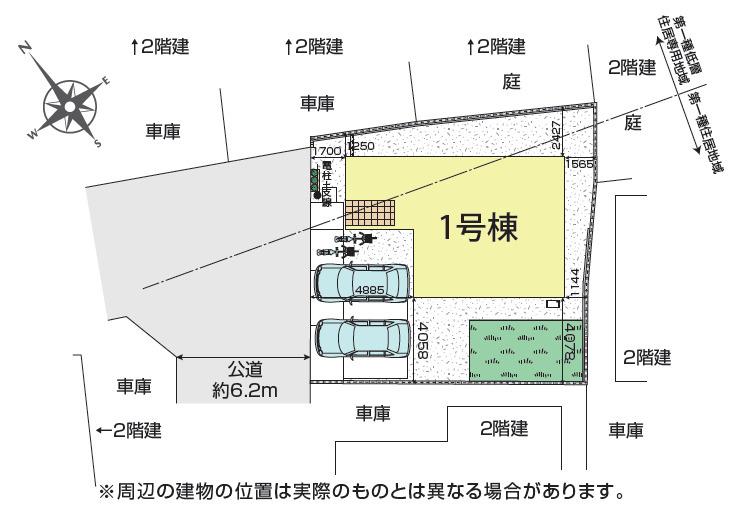 《仲介手数料半額》川越市上戸新町6期の区画図