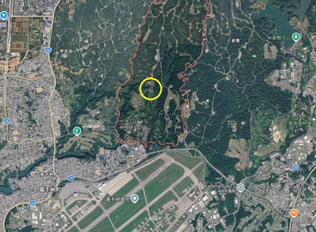 【地図】 | 【軍用地】嘉手納弾薬庫　嘉手納町43倍