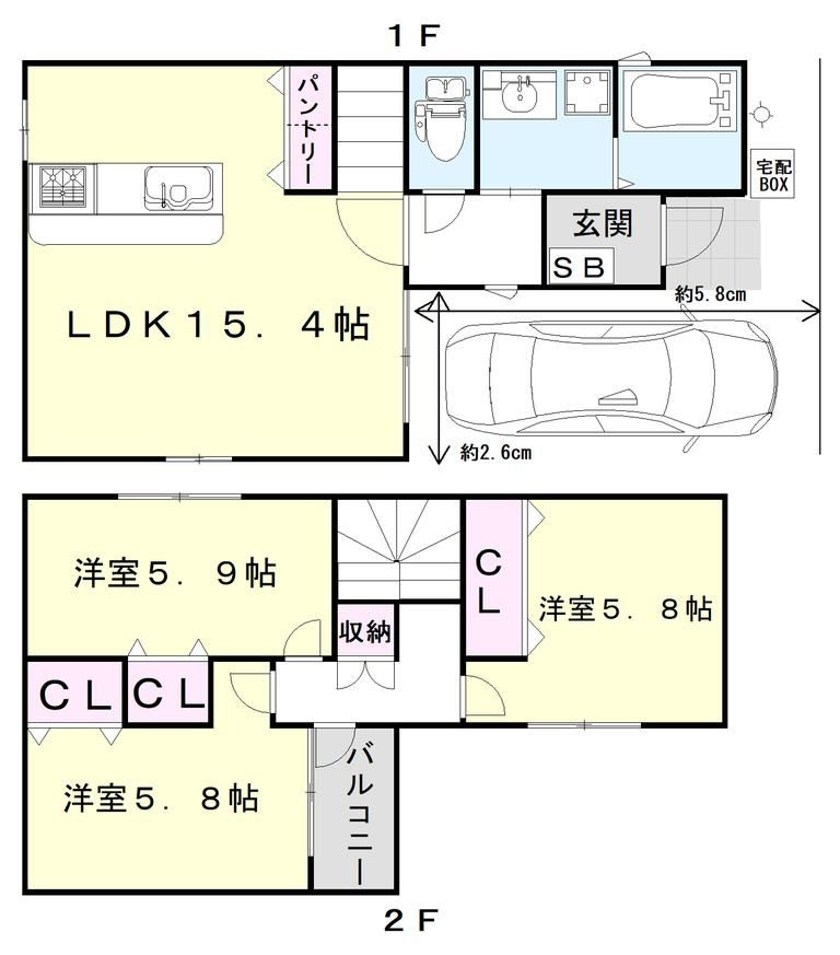 門真市大池町戸建の間取り