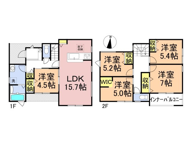 リーブルガーデン　各務原市那加琴が丘町　全1区画分譲の間取り|■1号棟　■ヤマダ不動産　株式会社リライフ　
■夢のマイホーム購入をフルサポートします！