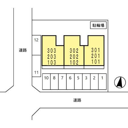 カーサ　フラグランツァⅡの区画図