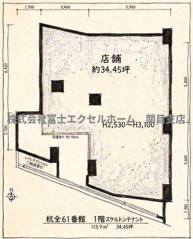 レアレア杭全61番館店舗・事務所・倉庫の間取り