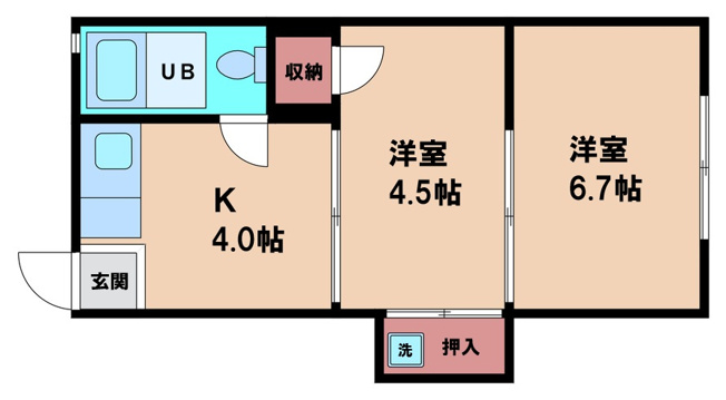 【間取り】 | コーポ阪南町