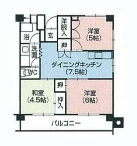 京福日之出マンションの間取り