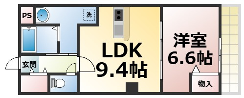 【間取り】 | セゾンラトゥール林寺　仲介手数料無料