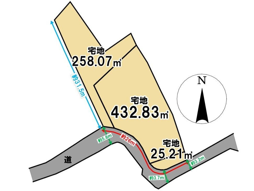 糟屋郡篠栗町和田１丁目 中古戸建の土地図|※現況と異なる場合には、現況を優先いたします。