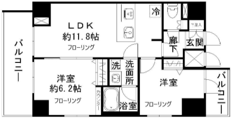 ジーベック蒲田ステーションエグゼの間取り|間取りです。