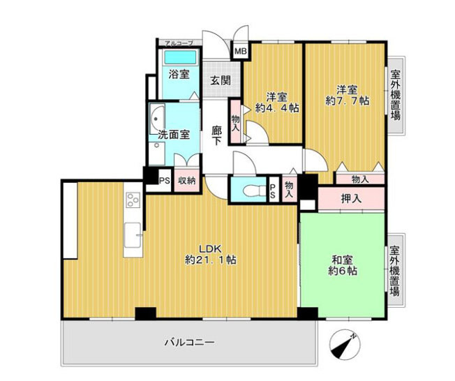 【間取り】 | ユニハイム北野田