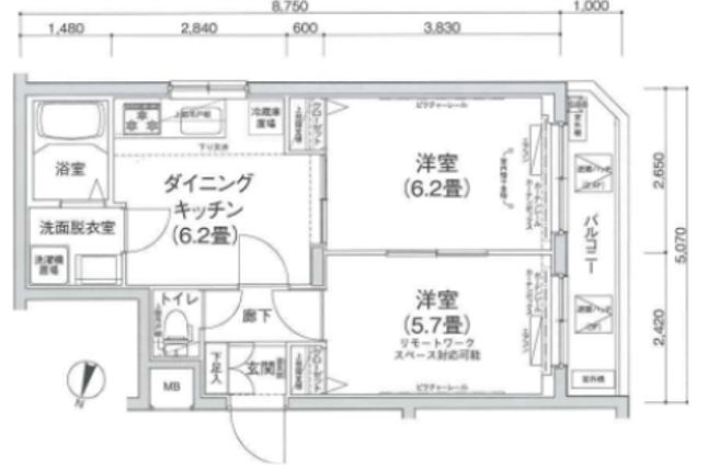 アイルプレミアム向島の間取り