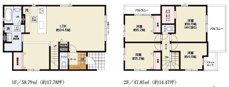 川越市木野目　新築分譲　JR川越線『南古谷駅』徒歩17分　【南古谷小学区】の間取り