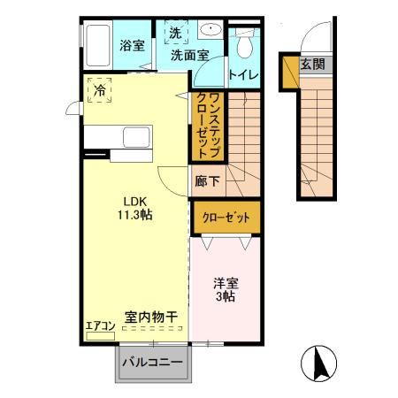 メゾン エクレール Aの間取り