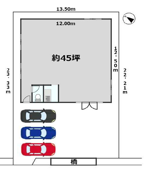 大津市大将軍１丁目の事務所の間取り