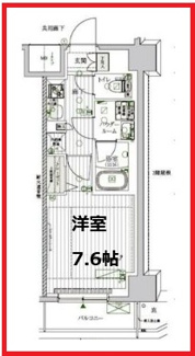 【間取り】 | メインステージ北千住Ⅶ