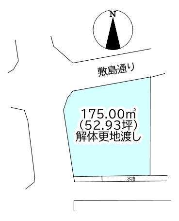 宇高町1丁目　売土地の区画図|【区画図】