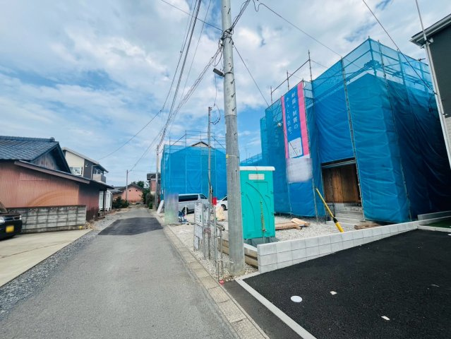 【Cradle Garden】　下妻市二本紀　第２　全3邸の前面道路含む現地写真|〇前面道路〇
北側約4m
2026年7月撮影