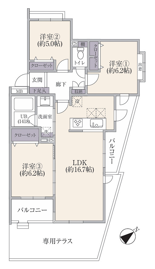 1階だけど人目は気にならない☆専用テラスもプライベート空間に♪SOCORA日吉やアピタテラスが徒歩圏なのでお買い物もらくらく♪平坦地なのが更にGOOD☆な『パーク・フォルム日吉』リフォーム