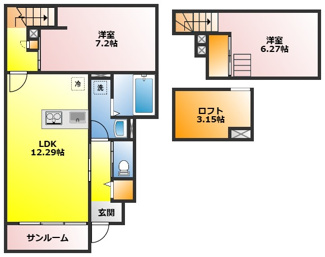 【間取り】 | Casa　de　Arena　Ⅱ