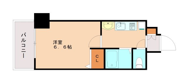 エステムコート三宮EASTIIリベルテの間取り