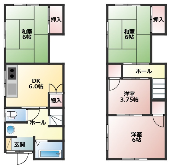 【間取り】 | 関屋新町通１貸家