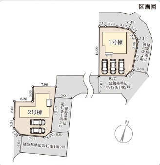 仲介手数料不要　リーブルガーデン北区楠野町第二【川上小・北部中】の区画図