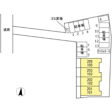 シャルム花立の区画図