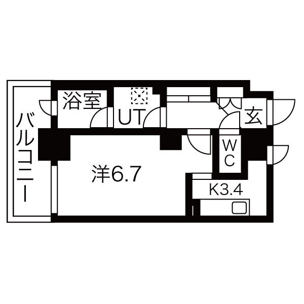 ヴィラエーデル名駅の間取り