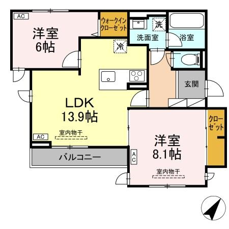 【新築】TORISIA向中野　2丁目の間取り