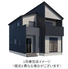 仲介手数料不要　よかタウンAdoble　BloomH東区戸島3丁目2期【託麻東小・二岡中】の外観パース|外観パースです