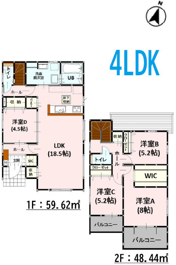 仲介手数料不要　よかタウンAdoble　BloomH東区戸島3丁目2期【託麻東小・二岡中】の間取り