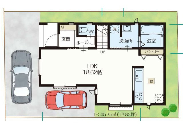 羽村市栄町2丁目15の間取り|1階