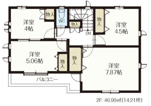 羽村市栄町2丁目15の間取り|2階