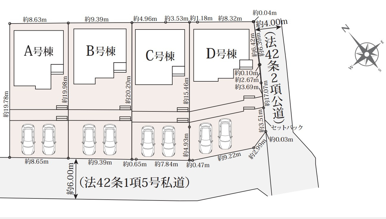新築戸建　富士宮市小泉1740番　全4棟C号棟の区画図|C号棟