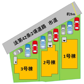 仲介手数料不要　よかタウンAdobe　Bloom東区戸島本町1期【託麻東小・二岡中】の区画図