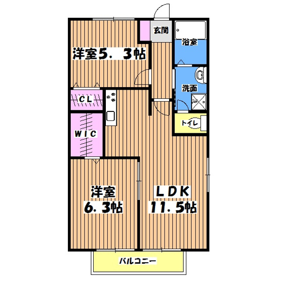 【間取り】 | クレールみゆきＢ