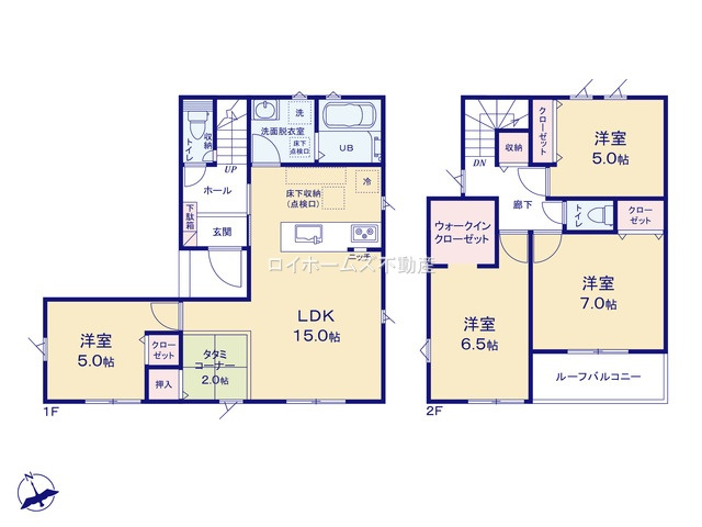 【間取り】 | 一宮市木曽川町黒田字奥屋敷24-6『仲介料無料』新築戸建て | 6号棟