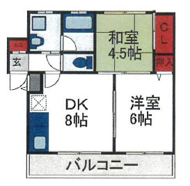 TAKAOマンションの間取り