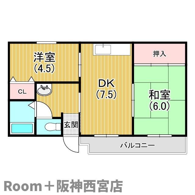 ハイツ室川の間取り