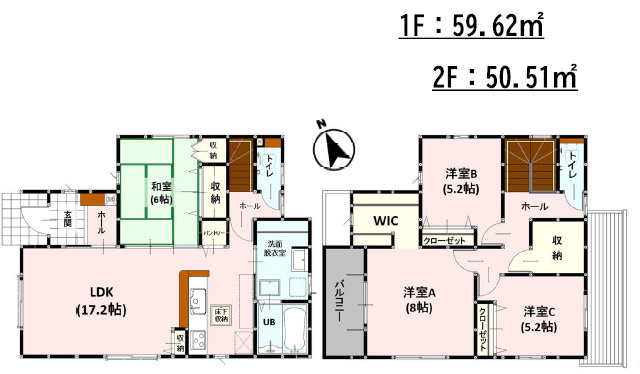 仲介手数料不要　よかタウンBloom北区楡木2丁目2期【楡木小・楠中】の間取り