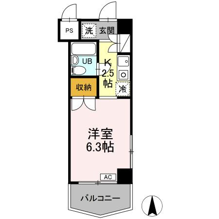 川崎市多摩区西生田４丁目の賃貸マンションの間取り