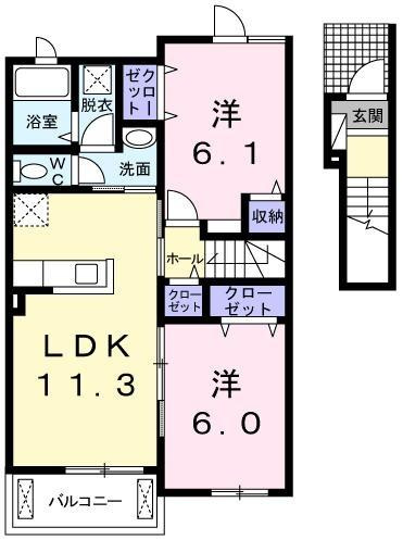 【間取り】 | サウス　プリムラ