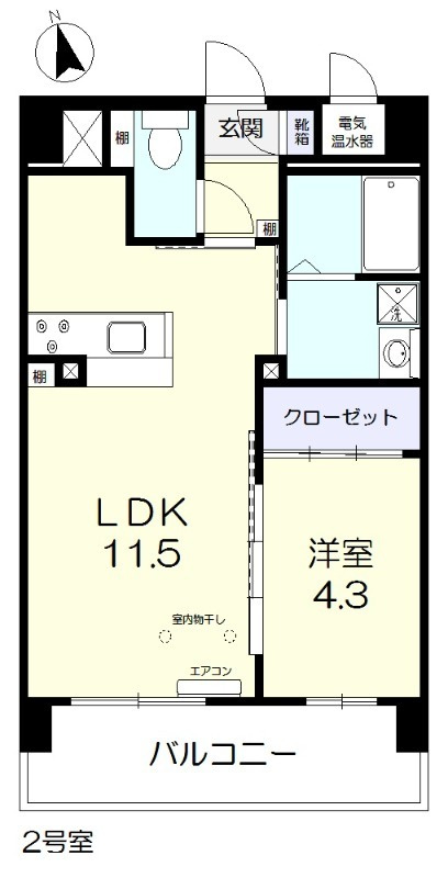 サンセール東古松Ⅱの間取り