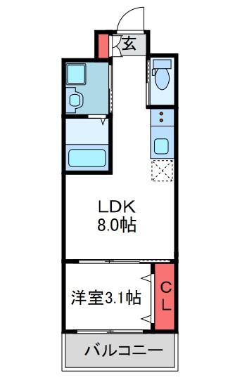 リヴィアス三明町の間取り|反転タイプとなります
