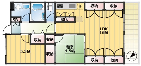 【間取り】 | サンコーポ浦安B棟