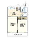 【間取り】 | キッチンまわりも快適な２ＤＫの間取りです！