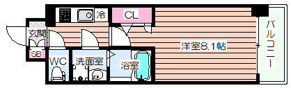 【間取り】 | エスリードレジデンス弁天町グランデ