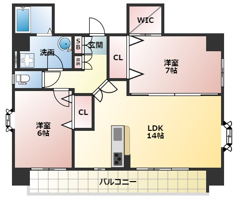 【間取り】 | シュロス鶴ケ丘