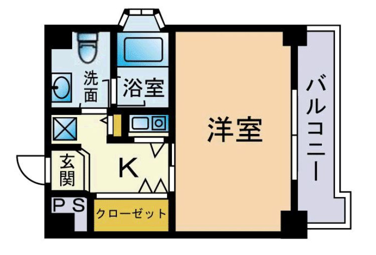 ファミリオン御所の間取り|ファミリオン御所（1K）　間取り