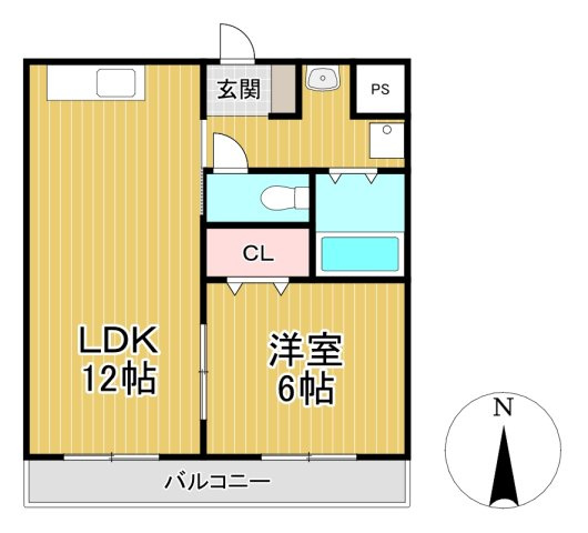 第二コーポ江頭の間取り