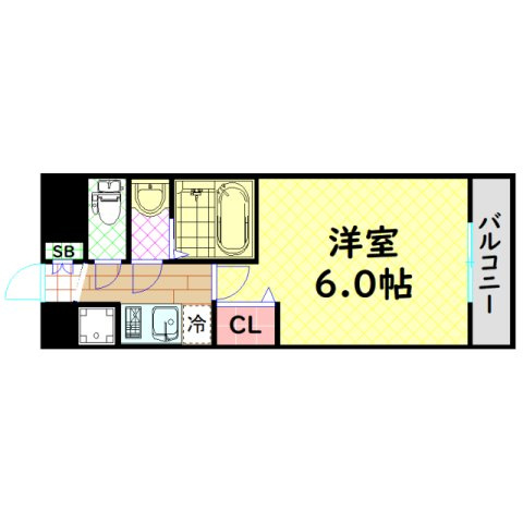 【間取り】 | プレサンス北堀江