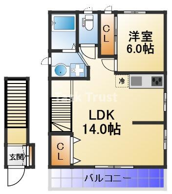 【間取り】 | ライラック野江